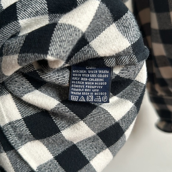 Ralph Lauren brush cotton flannel check shirt with ruffled trim women’s medium - Picture 5 of 9